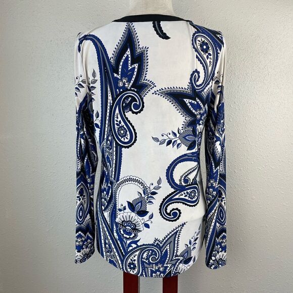 INC International Concepts V-Neck Blouse Top Size M EUC - Picture 4 of 5